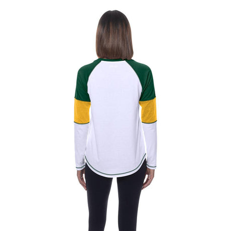 Packers 2025 New Era Women's White Long Sleeve T-Shirt