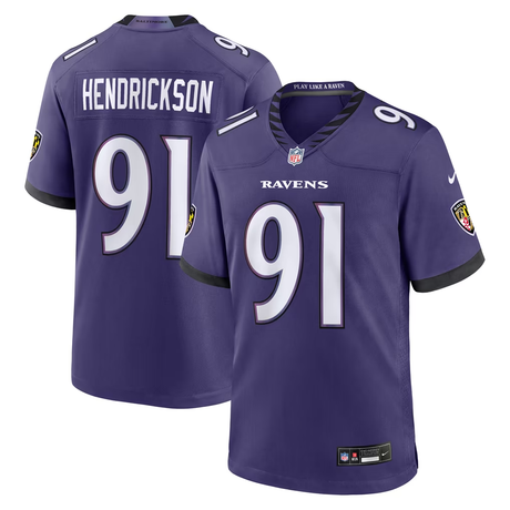 Ravens Trey Hendrickson 2026 Nike Men's Orchid Home Game Jersey Pro Football Hall of Fame