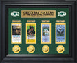 Packers Super Bowl Ticket and Game Coin Collection Framed