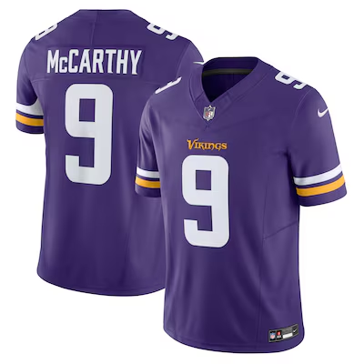 Vikings JJ McCarthy Nike Men's Purple Game Jersey – Pro Football