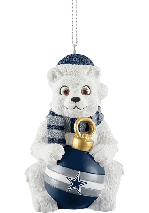 Cowboys Sitting Polar Bear Ornament