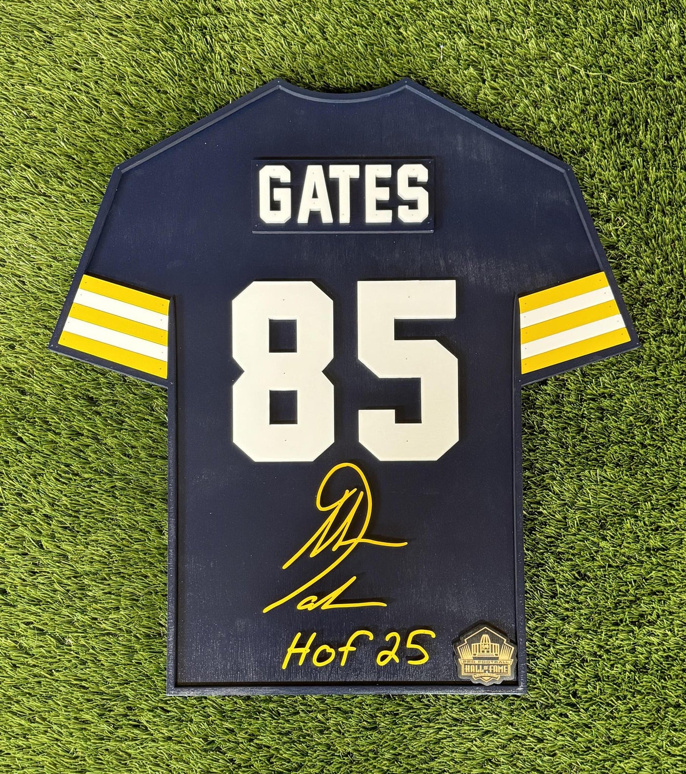 Chargers Antonio Gates Class of 2025 Wood Jersey 3D Sign - DS