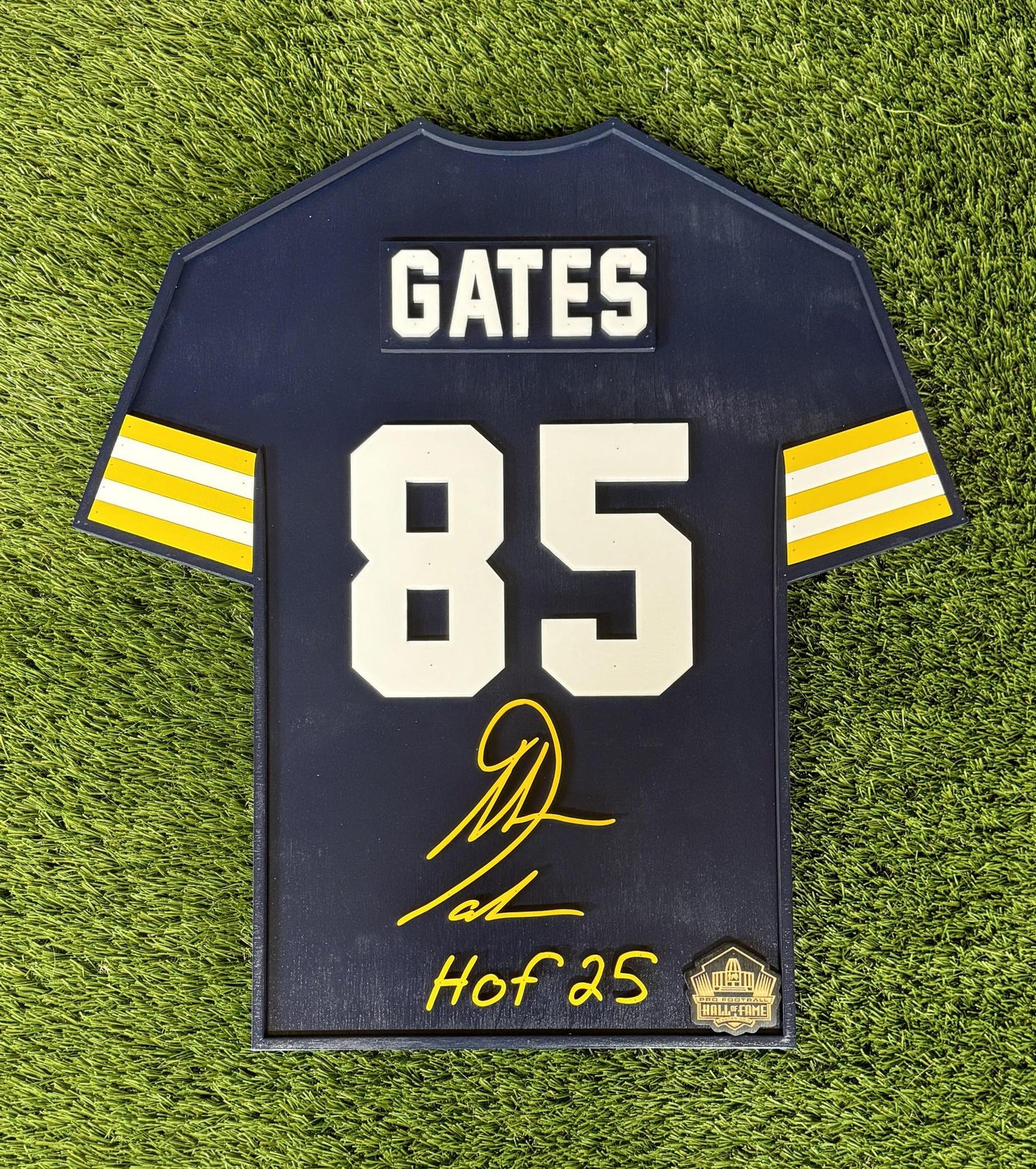 Chargers Antonio Gates Class of 2025 Wood Jersey 3D Sign