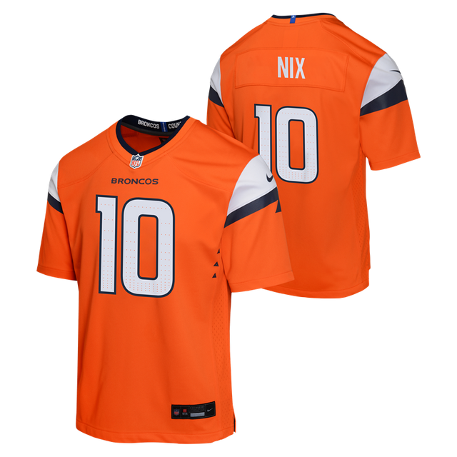 Broncos Bo Nix Youth Nike Game Jersey