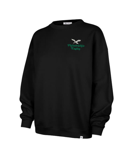 Eagles 2026 '47 Brand Women's Historic Shout it Out Oversized Crewneck Pro Football Hall of Fame