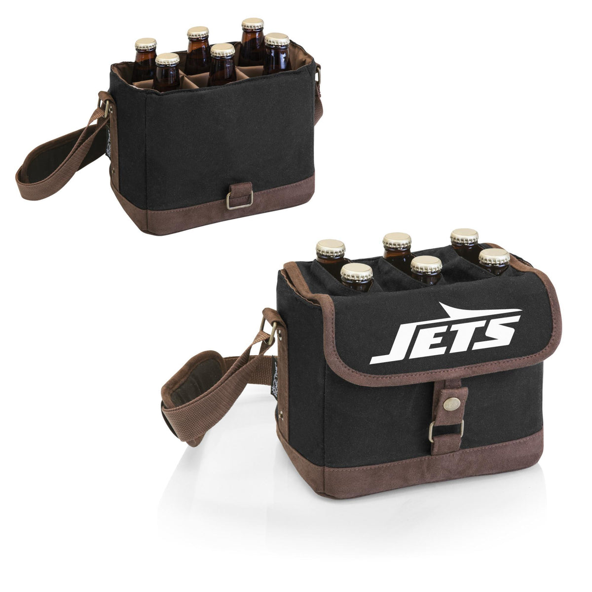 Jets Beer Caddy Cooler Tote with Opener by Picnic Time Pro Football Hall of Fame