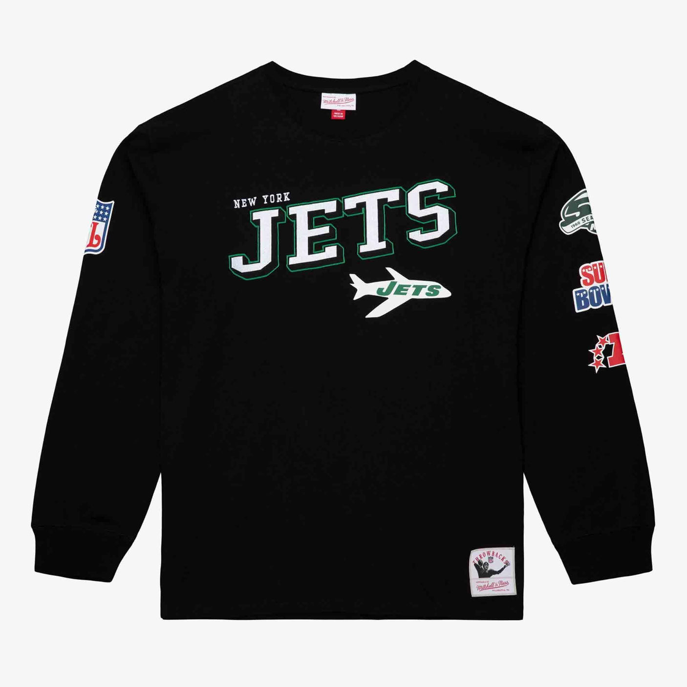 Jets 2026 Mitchell & Ness Vintage Logo Training Camp Long Sleeve T-Shirt