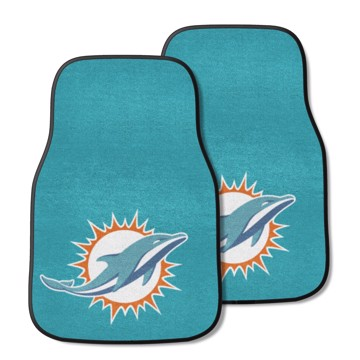 Dolphins 2-Piece Carpet Car Mat Set