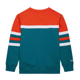 Dolphins Men's Mitchell & Ness Head Coach Vintage Logo Crewneck