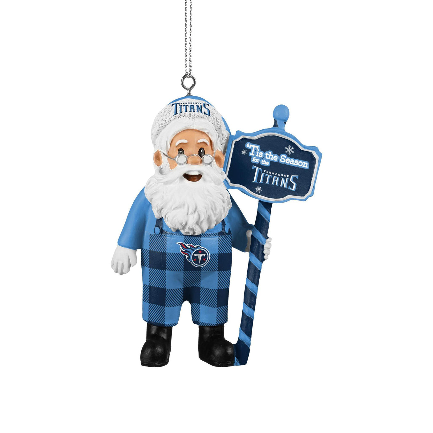 Titans Santa Overalls Ornament