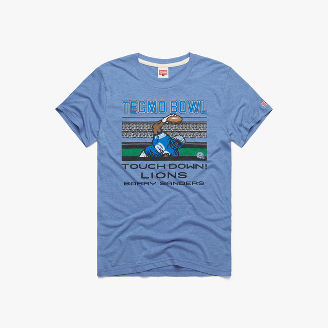 Lions 2025 Homage Men's Tecmo Bowl Barry Sanders T-Shirt