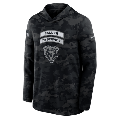 Bears 2026 Nike Men's Salute to Service Hooded Long Sleeve Top