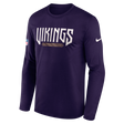 Vikings 2026 Nike Men's Rivalries Collection Sideline Legend Dri-FIT Long-Sleeve T-Shirt Pro Football Hall of Fame