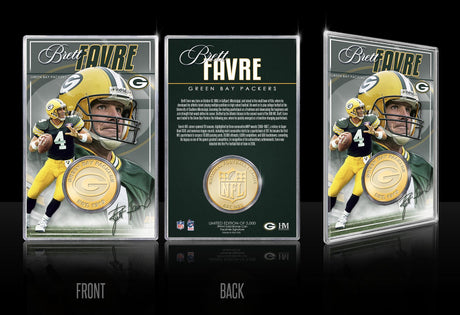 Packers Brett Favre Bronze Coin Card