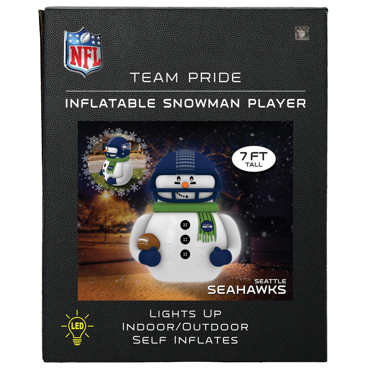 Seahawks Team Pride Inflatable Snowman Player