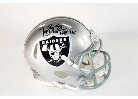 Tim Brown Autographed Raiders Mini Helmet