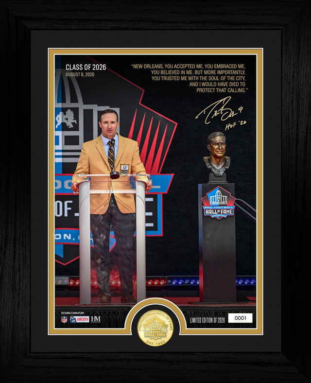 Drew Brees Pro Football Hall of Fame Induction Bronze Coin Photo Mint (10353592008980)