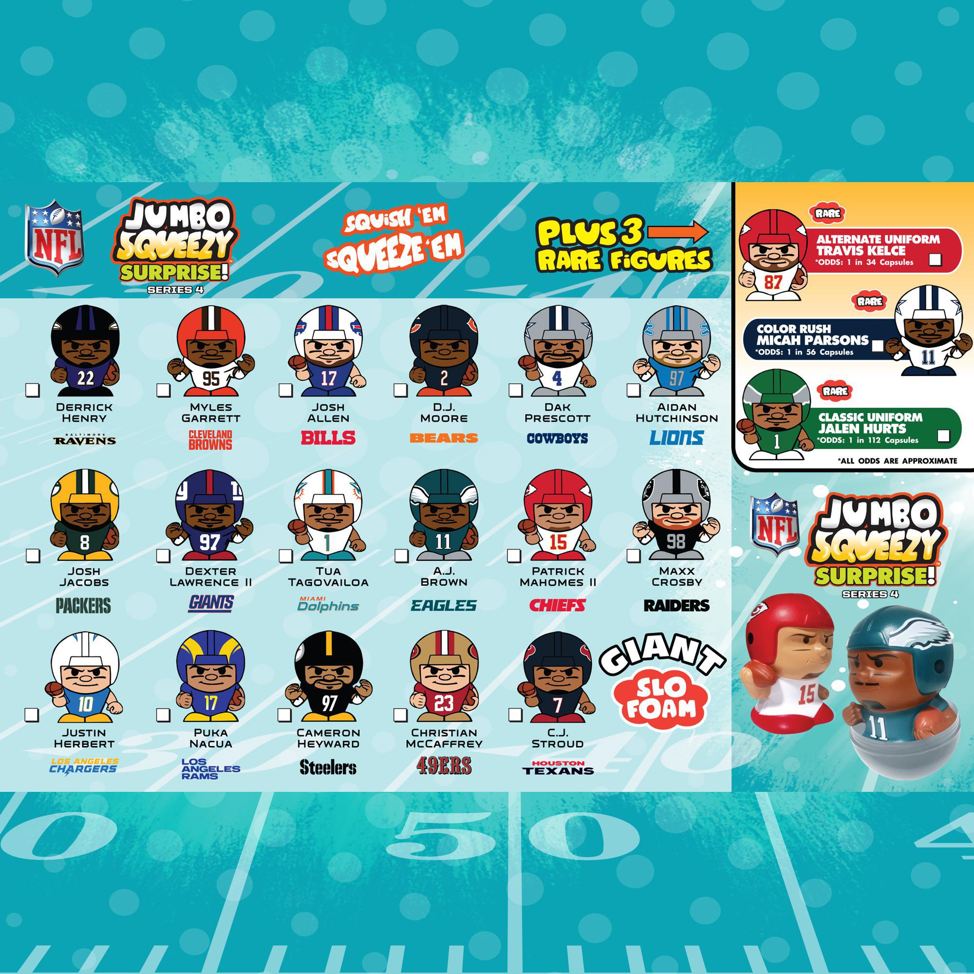 ジャン・カックス　ソフビ　ドイツ　きーままーま　おもちゃ Jumbo Squeezy Blind Capsules Series 4 – Pro Football Hall of Fame