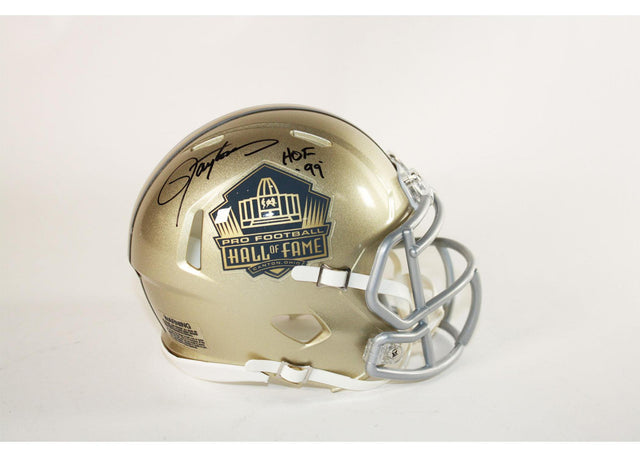 Lawrence Taylor Autographed Hall Of Fame Gold Mini Helmet