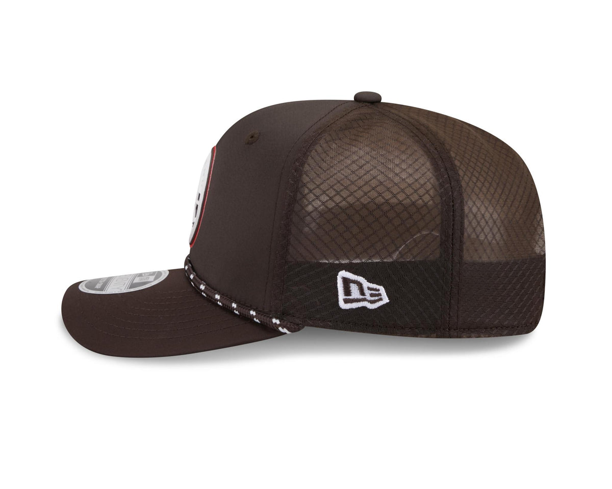 Browns 2026 New Era Men's 9SEVENTY Stretch Snap Two-Tone Hat Pro Football Hall of Fame