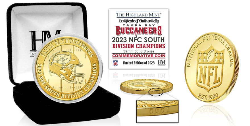 Buccaneers 2023 NFC South Division Champions Bronze Coin