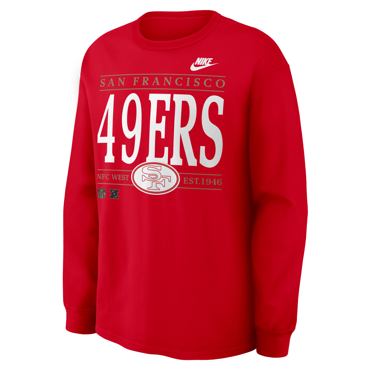 49ers 2026 Nike Men's Nike Max 90 Long Sleeve T-Shirt