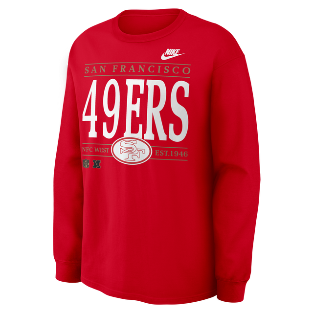 49ers 2026 Nike Men's Nike Max 90 Long Sleeve T-Shirt