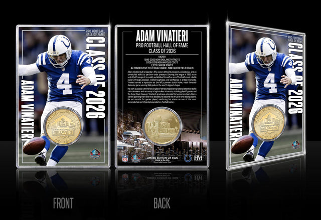 Adam Vinatieri Colts Class of 2026 Hall of Fame Induction Bronze Coin Card - DS