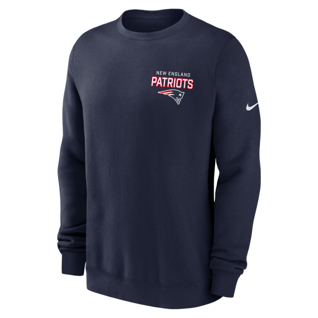 Patriots 2025 Men's Nike Fleece Club Crewneck