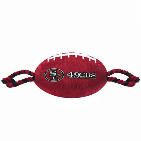 49ers Pets First Nylon Football Rope Dog Toy