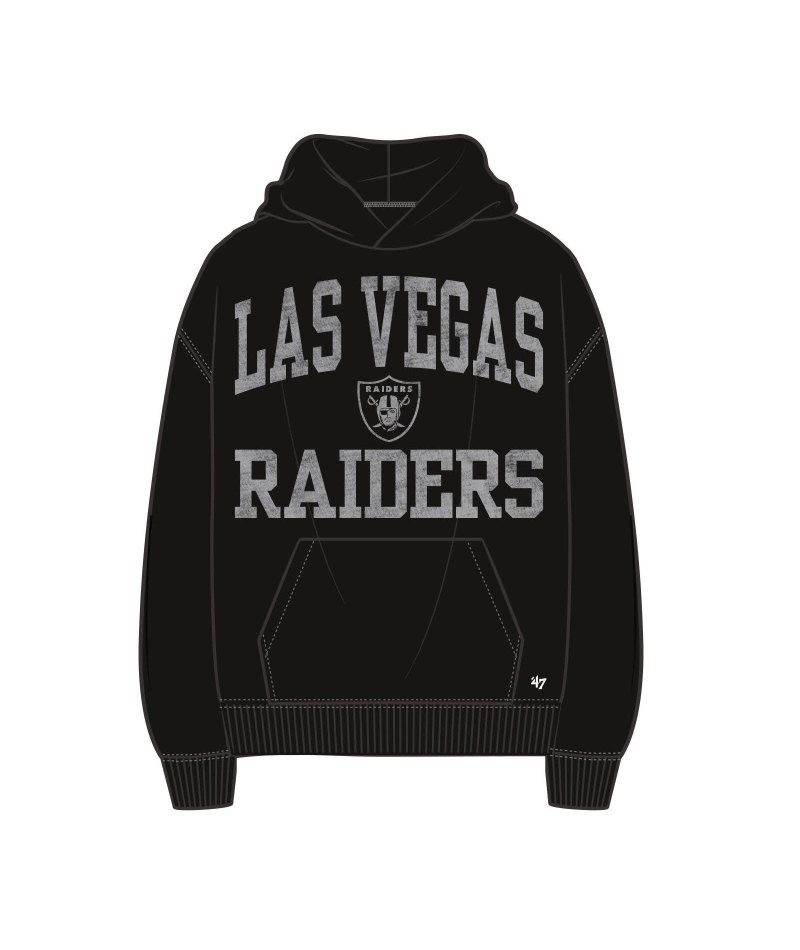 Raiders 2026 '47 Brand Men's Campus Stack Arched Foundation Hoodie Pro Football Hall of Fame