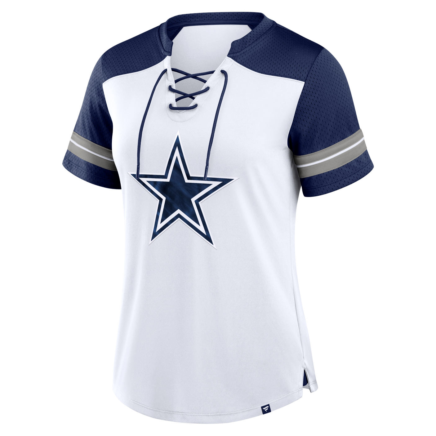 Cowboys Women's Nike Foiled Fashion Lace Up T-Shirt