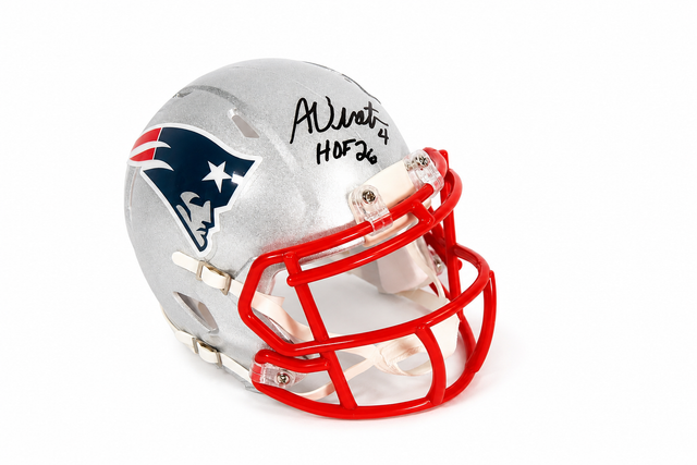 Adam Vinatieri Autographed Patriots Mini Helmet with HOF Inscription