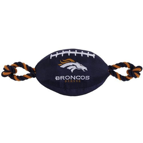 Broncos Pets First Nylon Football Rope Dog Toy