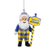 Rams Santa Overalls Ornament