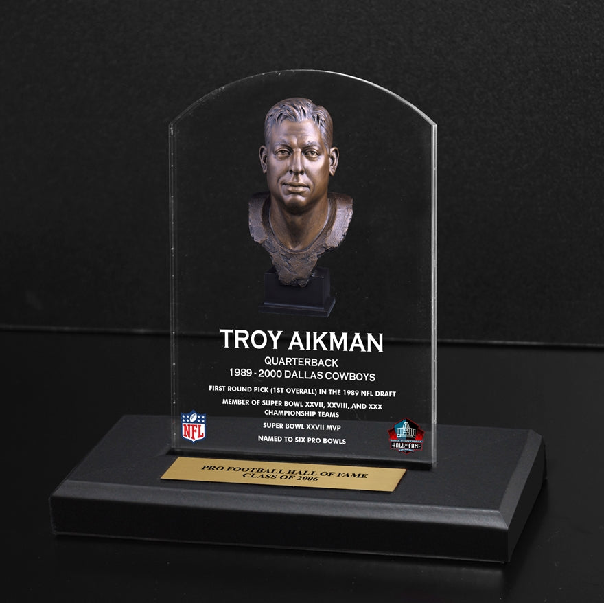 Troy Aikman Bust Plaque