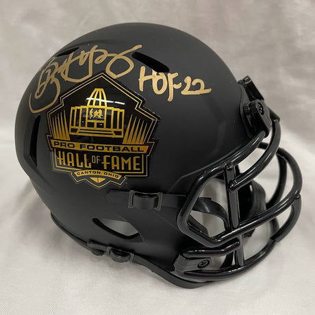 Bryant Young Class of 2022 Autographed Hall of Fame Black Mini Helmet With HOF Inscription