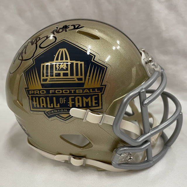 Bryant Young Class of 2022 Autographed Hall of Fame Gold Mini Helmet With HOF Inscription