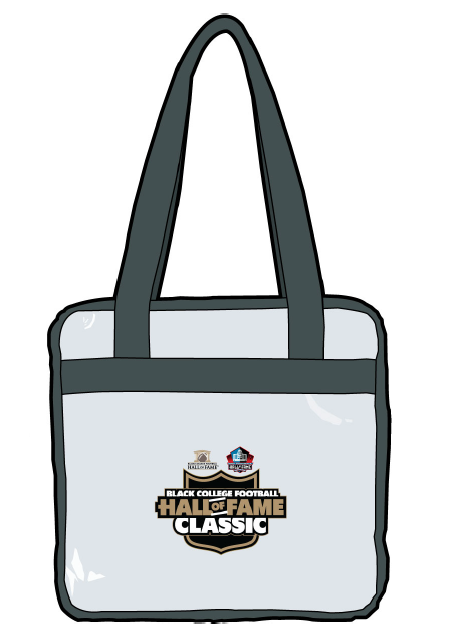 Black College Football Hall of Fame Classic Clear Logo Bag