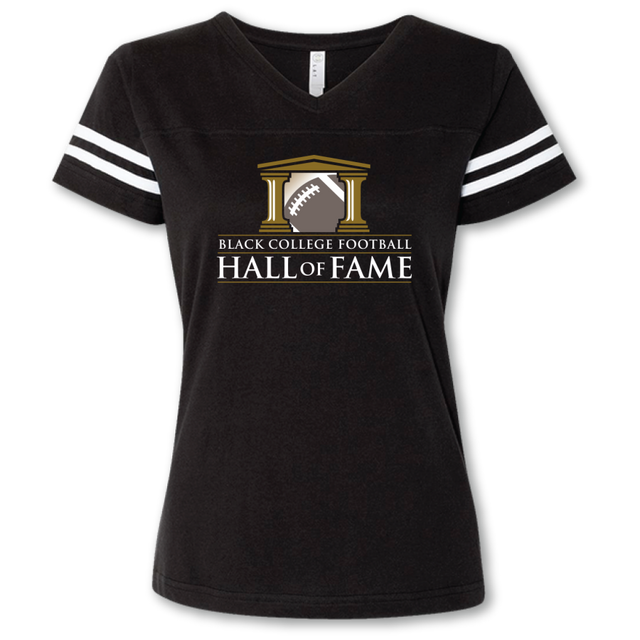 Black College Football Hall of Fame Women's Logo T-Shirt - Black