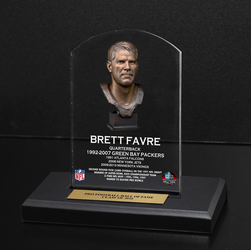 Brett Favre Bust Plaque