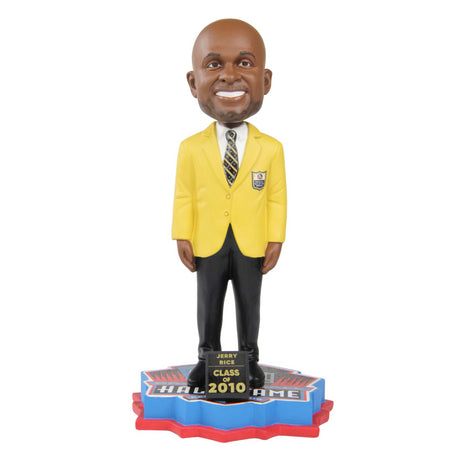 Jerry Rice Limited Edition Class of 2010 Gold Jacket Bobblehead