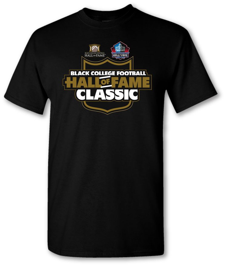 Black College Football Hall of Fame Classic Logo T-Shirt - Black – Pro ...