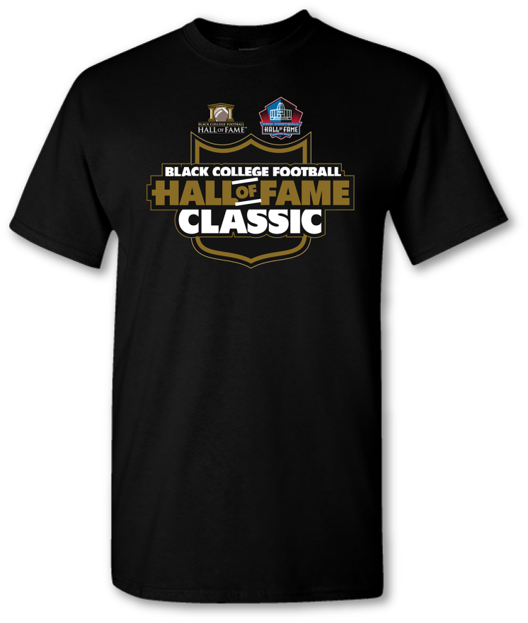 Black College Football Hall of Fame Classic Logo T-Shirt - Black