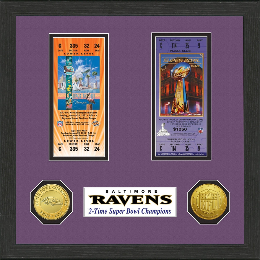 Ravens Super Bowl Championship Ticket Collection