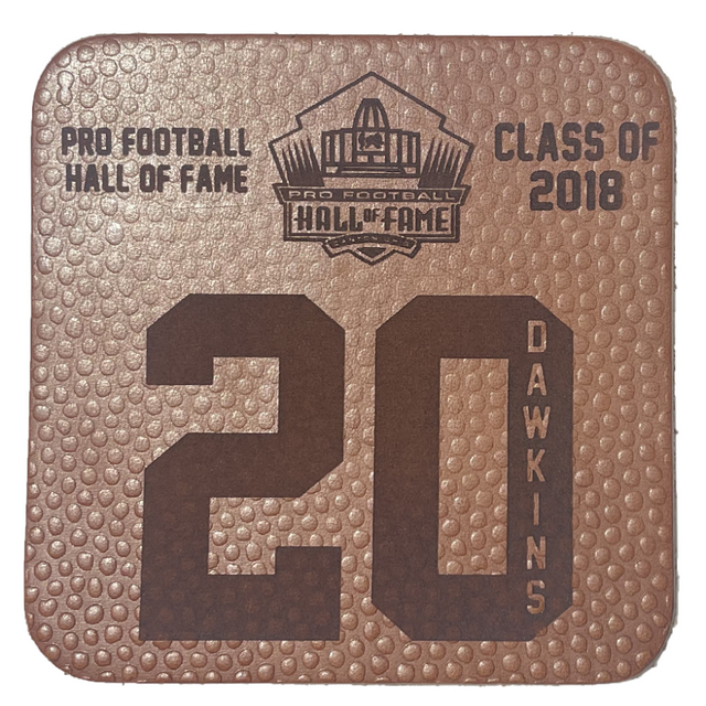 Brian Dawkins Leather Player Coaster