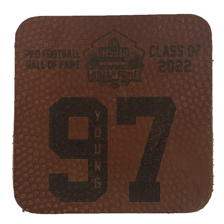 Bryant Young Leather Player Coaster