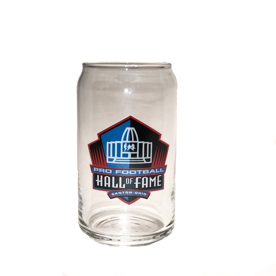 Hall of Fame Color Logo Beer Can Glass
