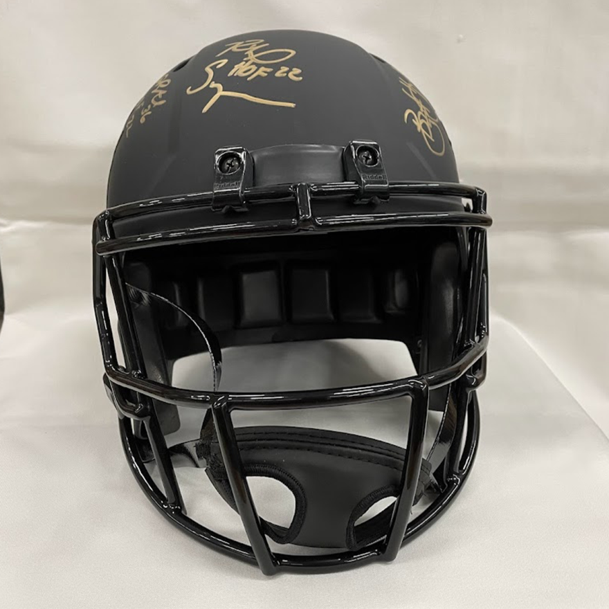 Class of 2022 Autographed Hall of Fame Black Eclipse Replica Helmet