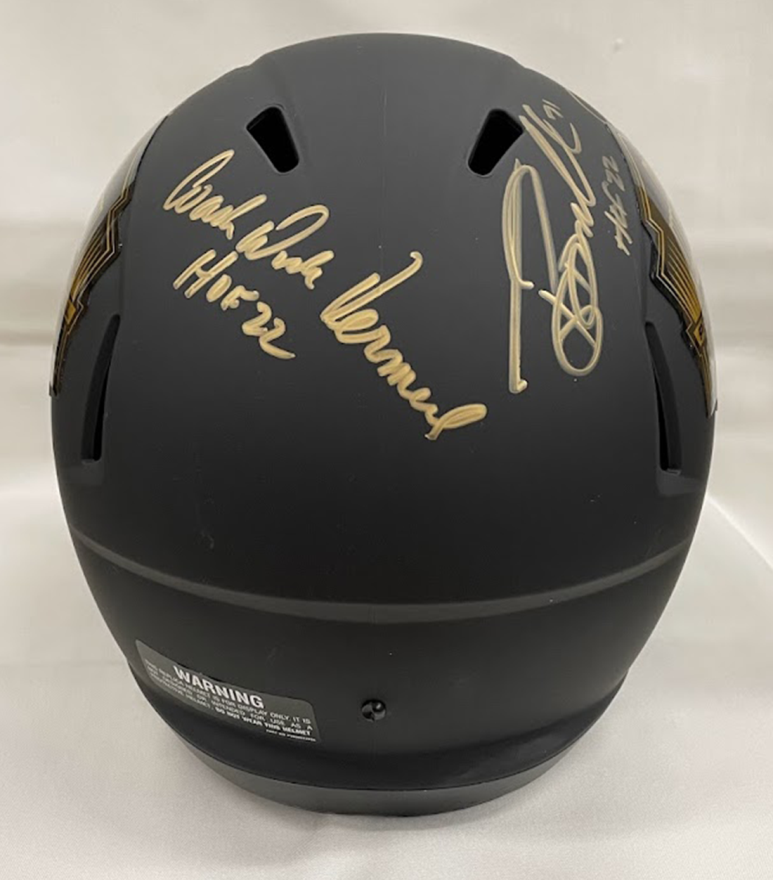 Class of 2022 Autographed Hall of Fame Black Eclipse Replica Helmet